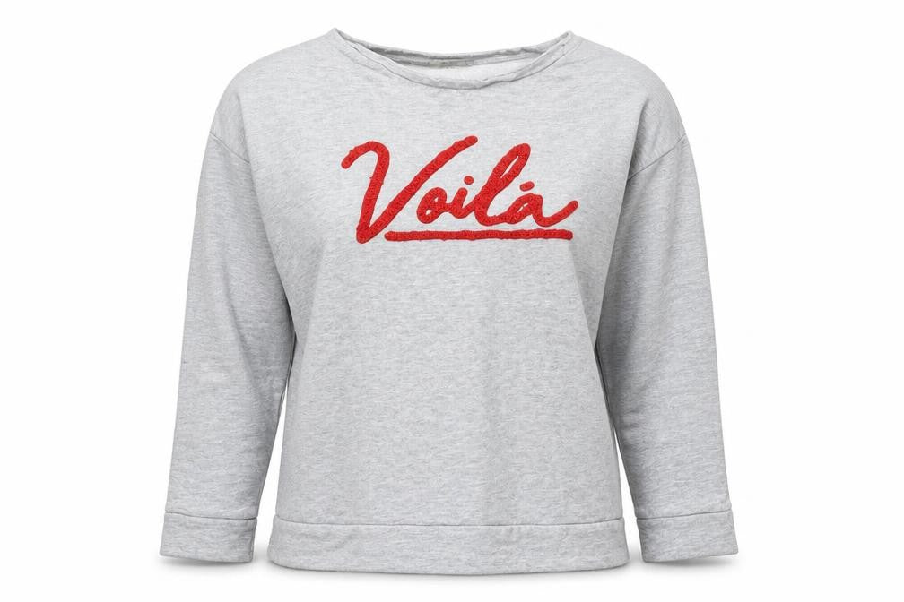 Papaya Womens Grey   Pullover Sweatshirt Size M