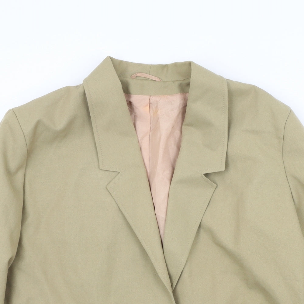 PAUL VADIM Womens Beige   Jacket Blazer Size 14