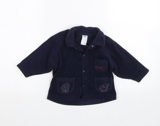 Boots Baby Blue  Fleece Full Zip Jumper Size 6-9 Months  - Animals