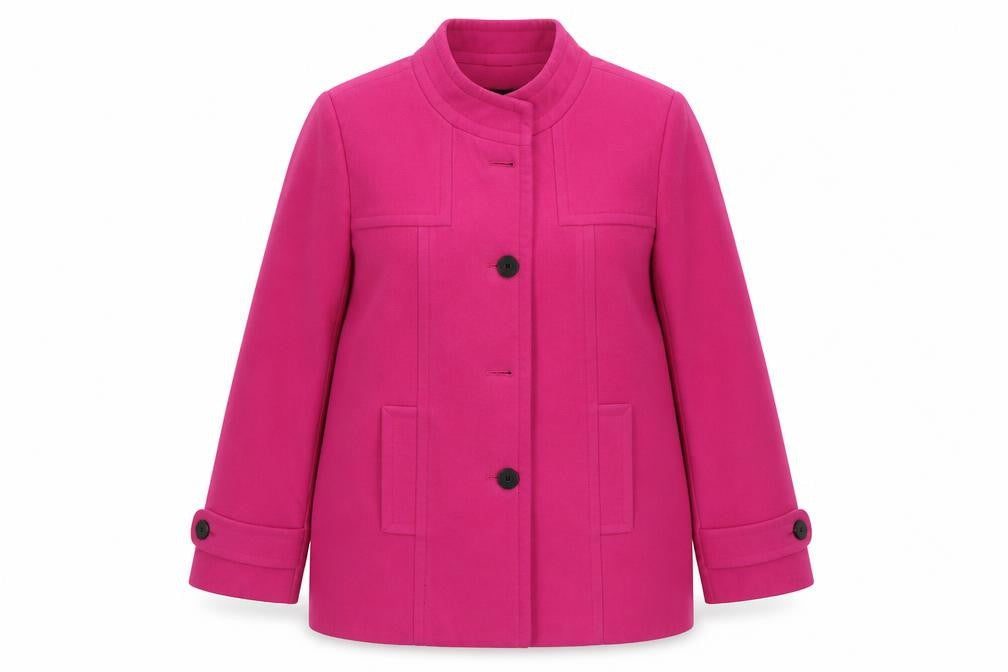 Warehouse Womens Pink   Overcoat Coat Size 14