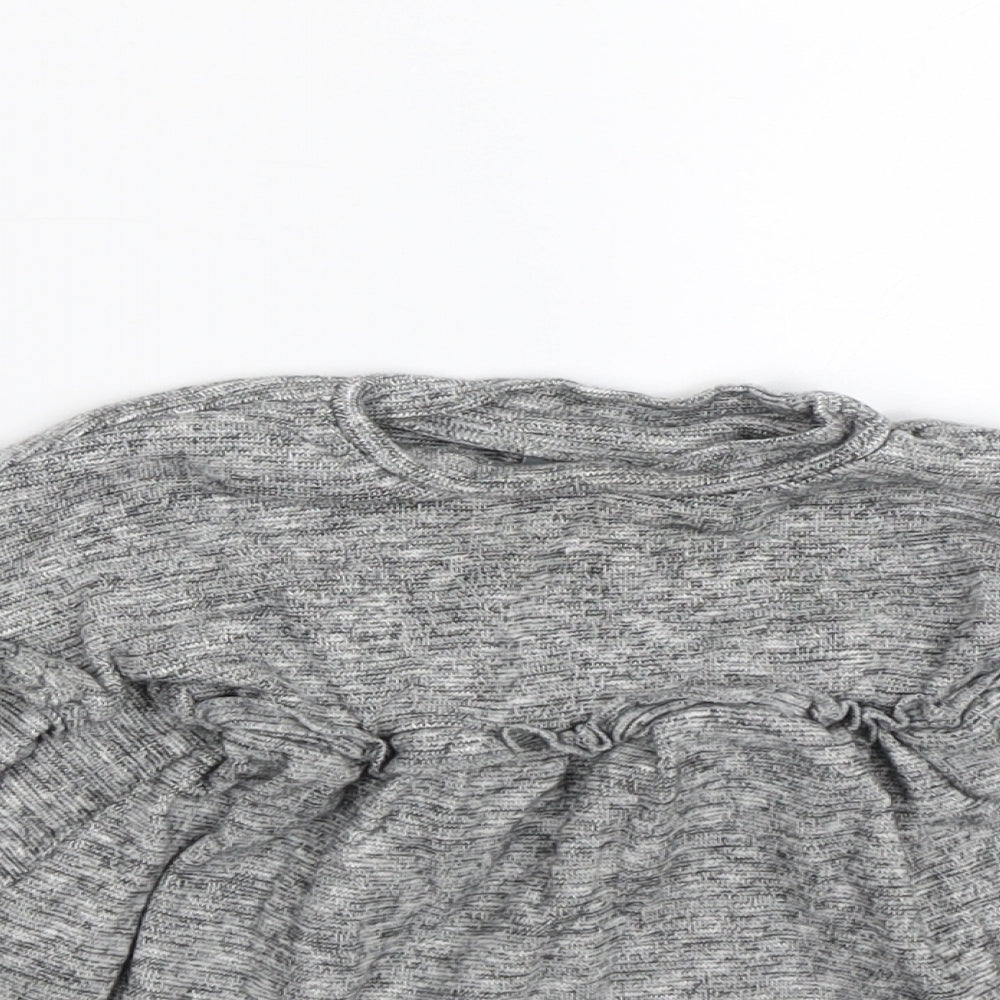 NEXT Girls Grey   T-Shirt Dress  Size 3-6 Months