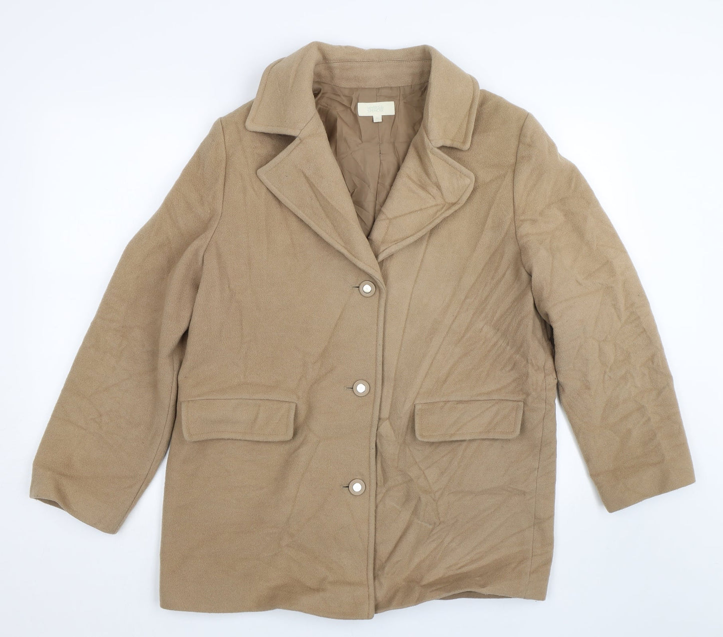 Marks & Spencer Womens Brown   Trench Coat Coat Size 14