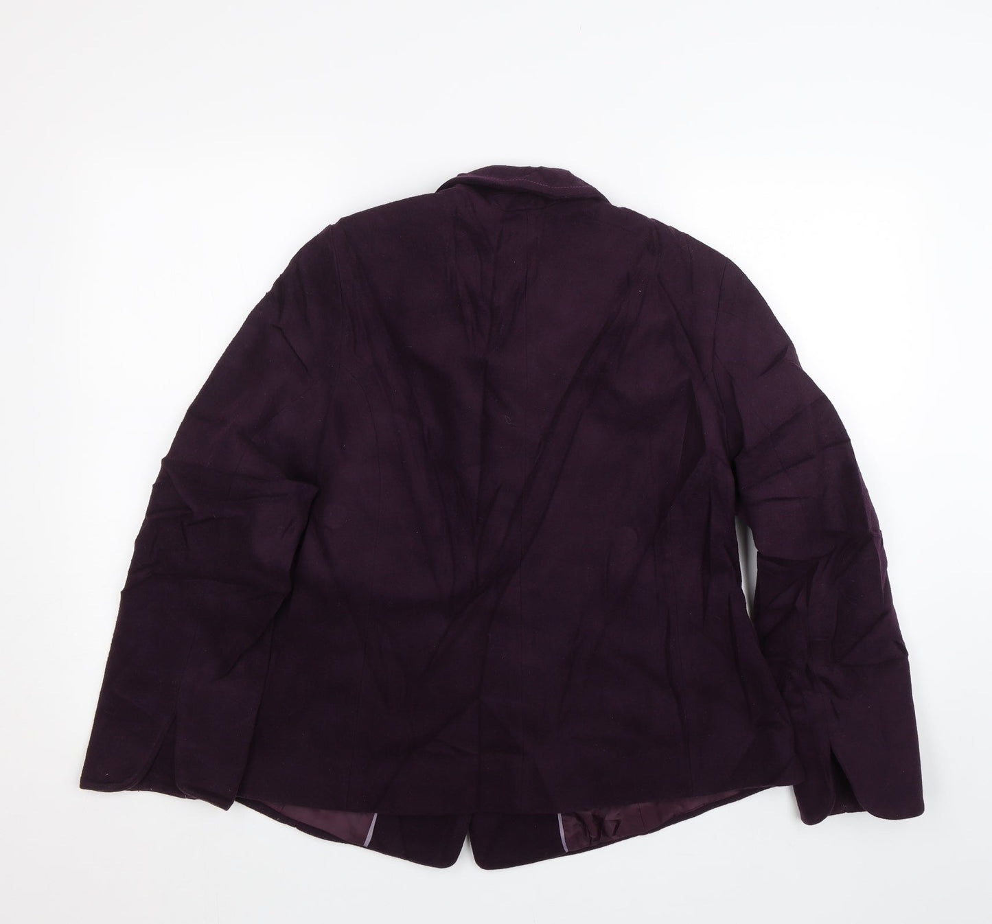 M&S Womens Purple   Overcoat Coat Size 16
