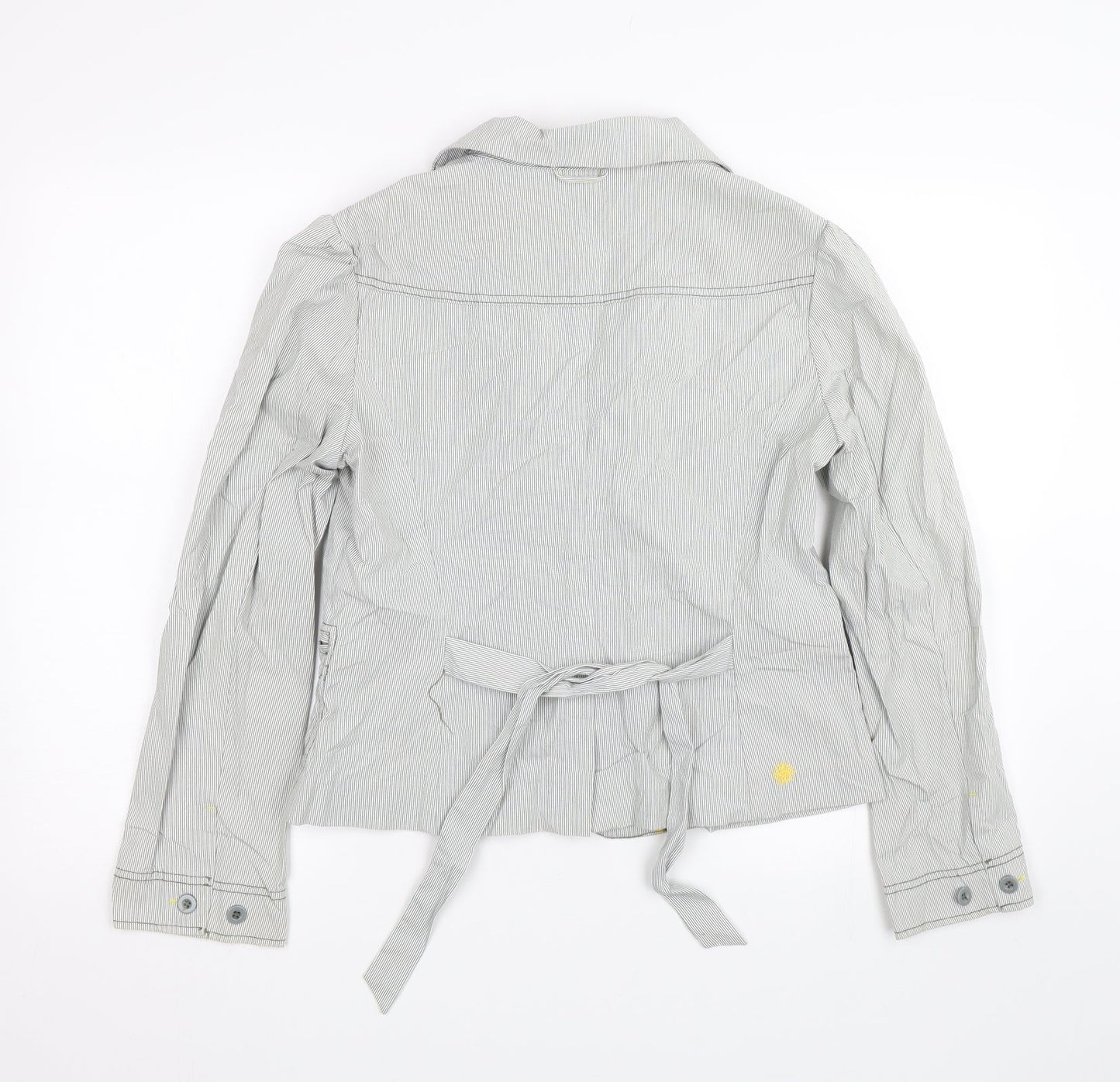 NEXT Womens Grey Striped  Jacket Blazer Size M