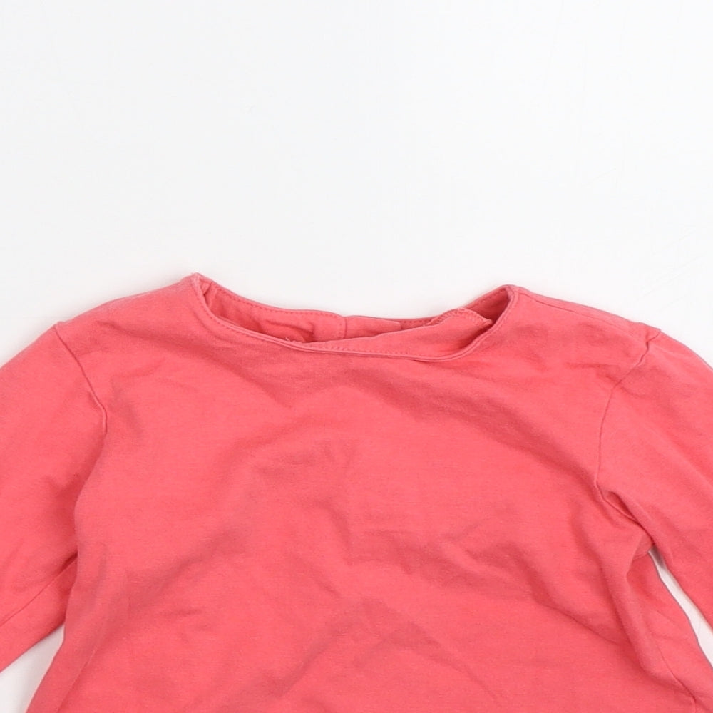 M&S Girls Pink   Basic T-Shirt Size 6-9 Months