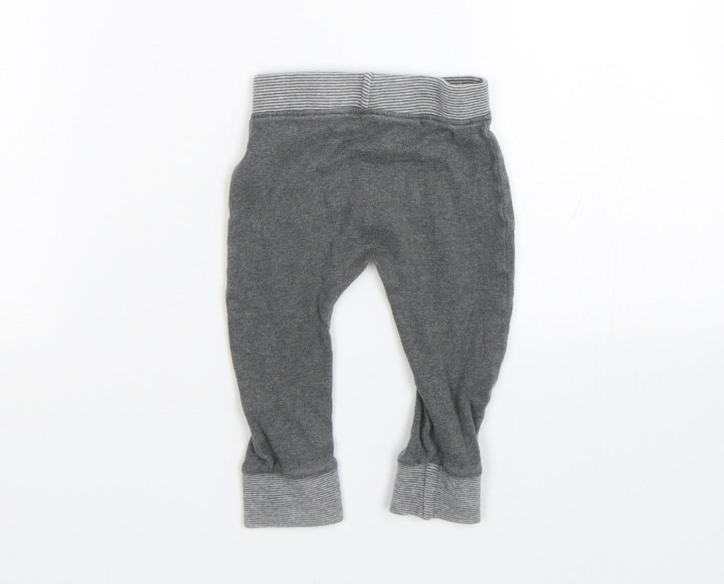 George Boys Grey Striped  Sweatpants Trousers Size 6-9 Months