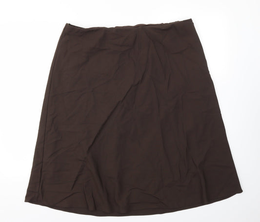BM Womens Brown   Flare Skirt Size 18  - stretch waistband