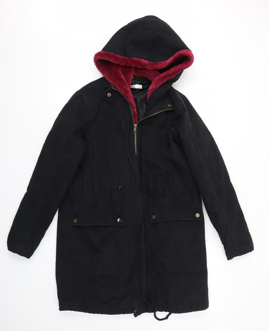 JustFab Womens Black   Jacket Coat Size S