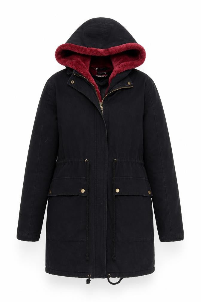 JustFab Womens Black   Jacket Coat Size S