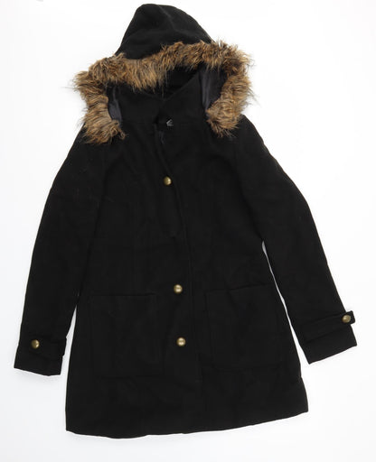 Essentials Womens Black   Jacket Coat Size 10