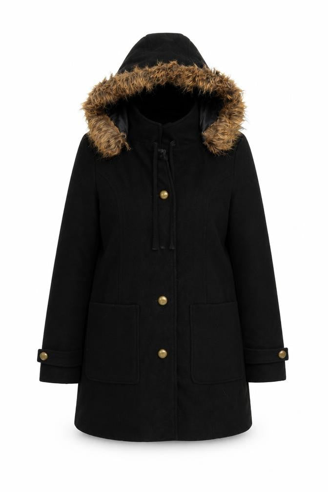 Essentials Womens Black   Jacket Coat Size 10