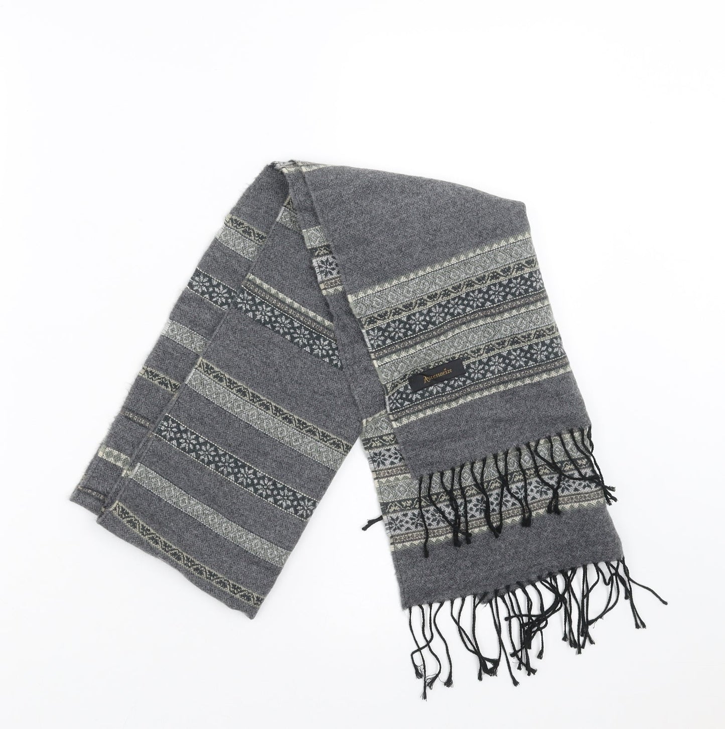 Accessorize Womens Grey Geometric   Scarf