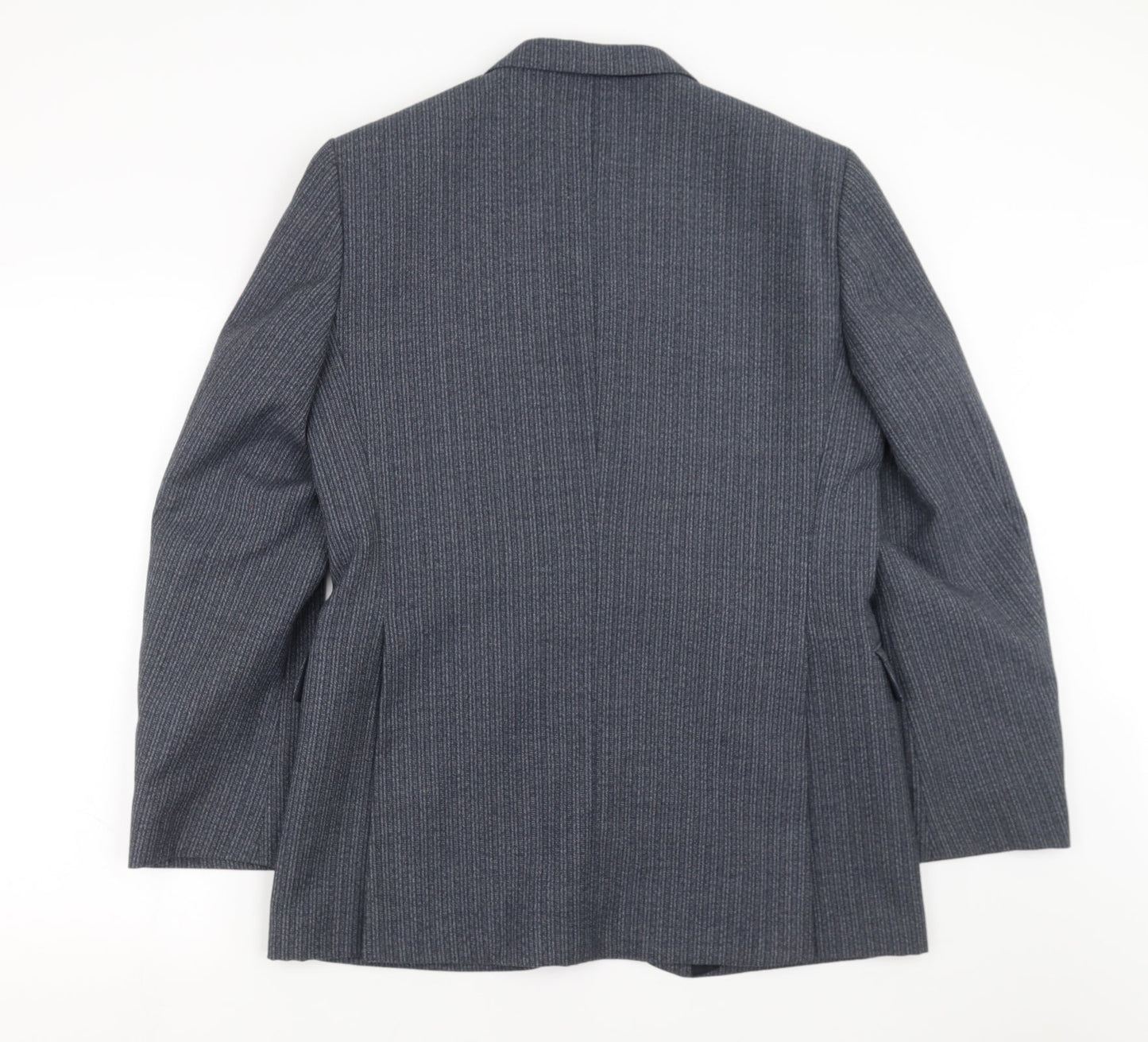 eural tergal Mens Blue Striped  Jacket Suit Jacket Size 42