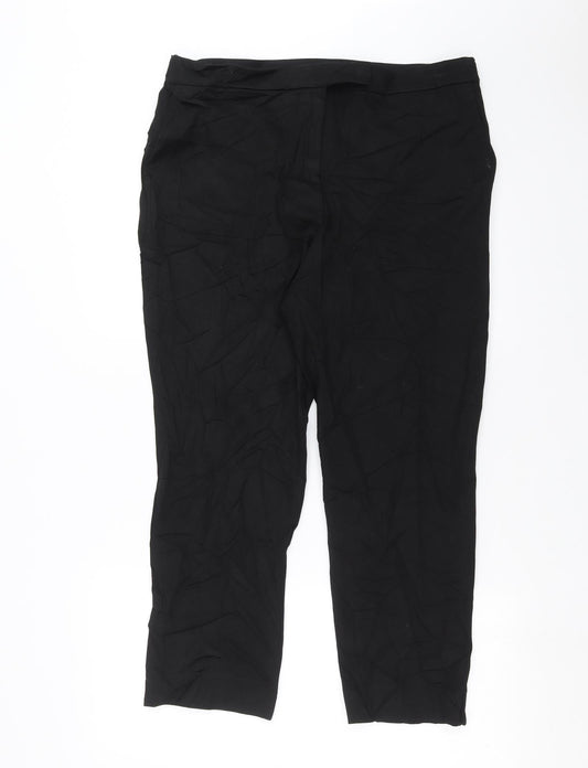 Preworn Womens Black   Trousers  Size 34 in L26 in