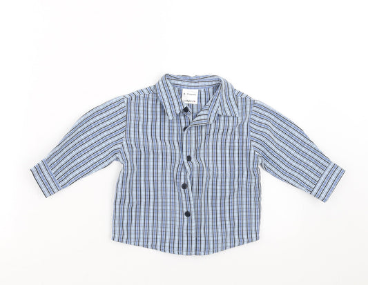 Ladybird Baby Blue Check  Basic Button-Up Size 6-9 Months