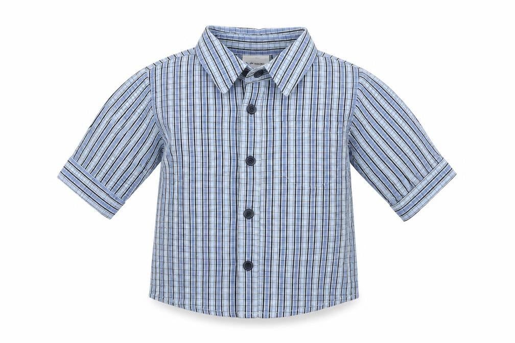 Ladybird Baby Blue Check  Basic Button-Up Size 6-9 Months