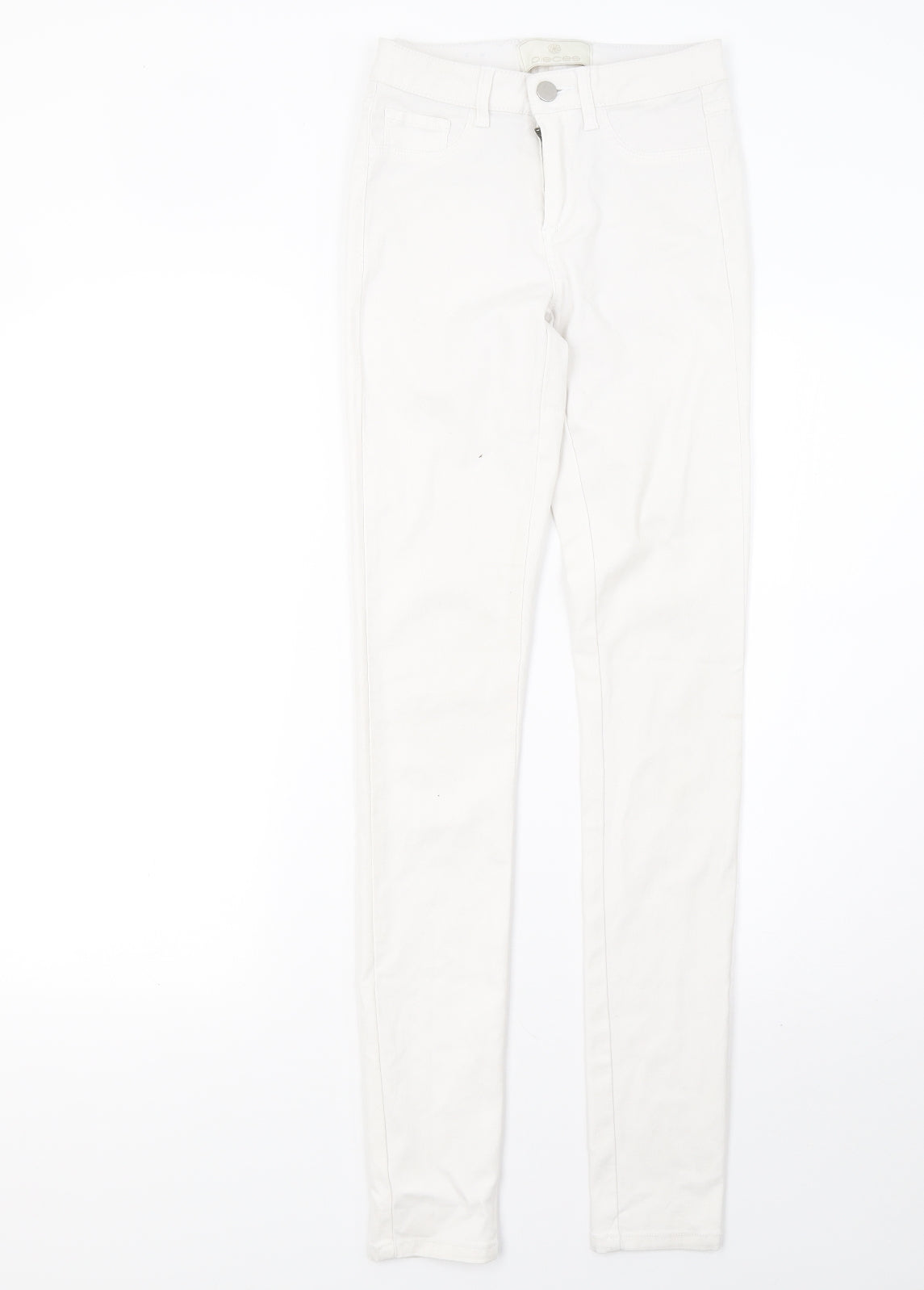 Pieces Womens White  Denim Skinny Jeans Size 6 L32 in