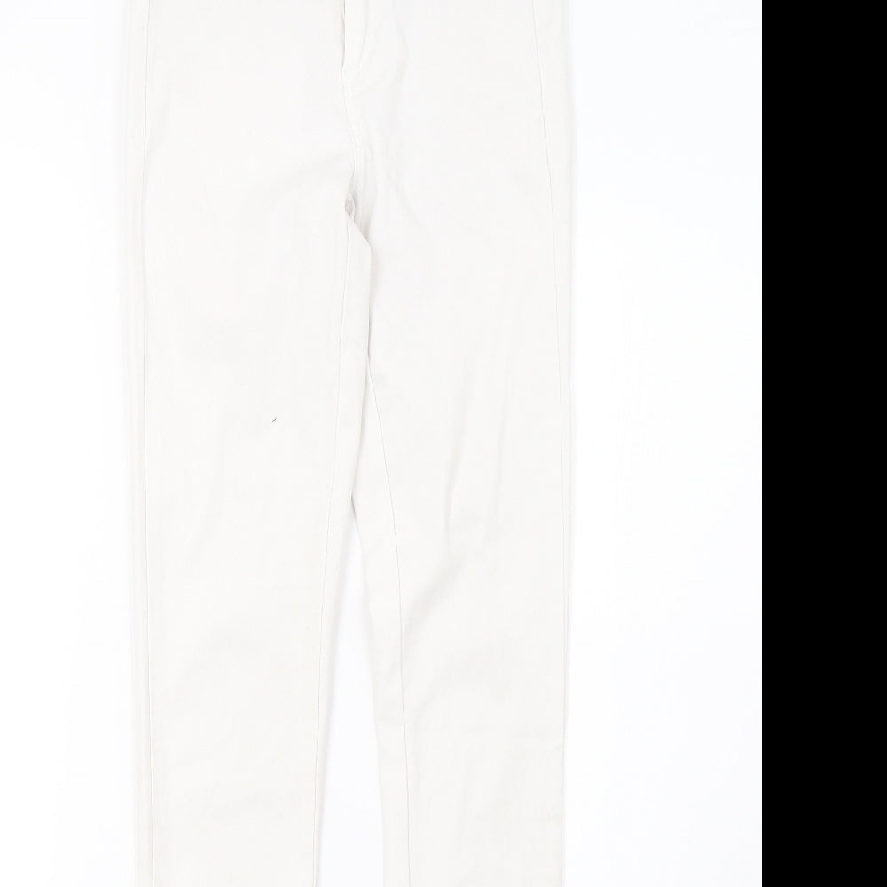 Pieces Womens White  Denim Skinny Jeans Size 6 L32 in