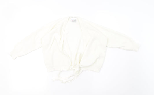tappers and pointers Womens White  Knit Cardigan Jumper Size 12  - cropped