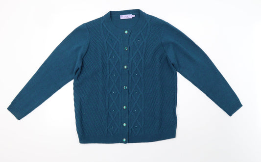 honer millburn Womens Green  Knit Pullover Sweatshirt Size 16