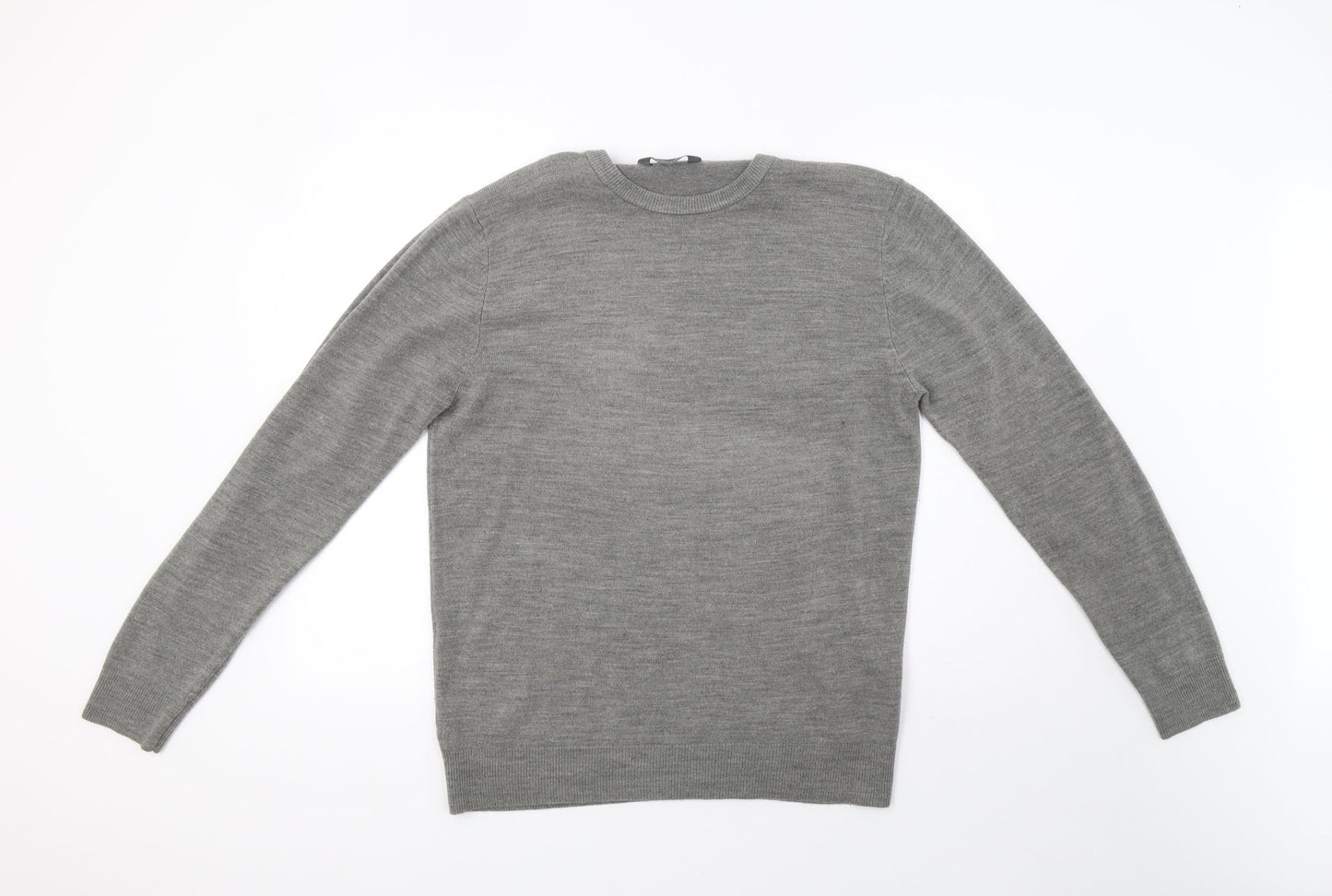 Cedar Wood State Mens Grey  Knit Pullover Sweatshirt Size L