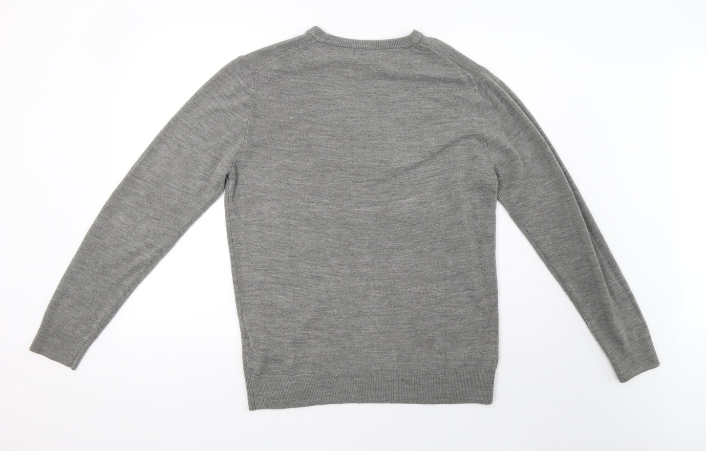 Cedar Wood State Mens Grey  Knit Pullover Sweatshirt Size L