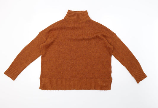 newlook Womens Orange  Knit Pullover Sweatshirt Size M