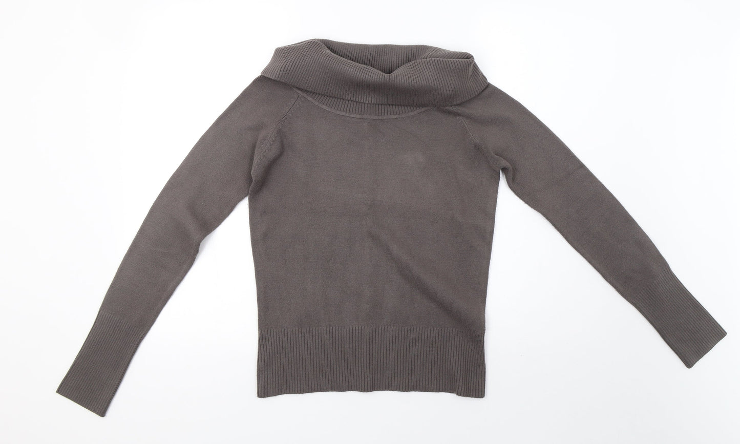 French Connection Womens Grey  Knit Pullover Sweatshirt Size M