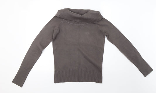 French Connection Womens Grey  Knit Pullover Sweatshirt Size M