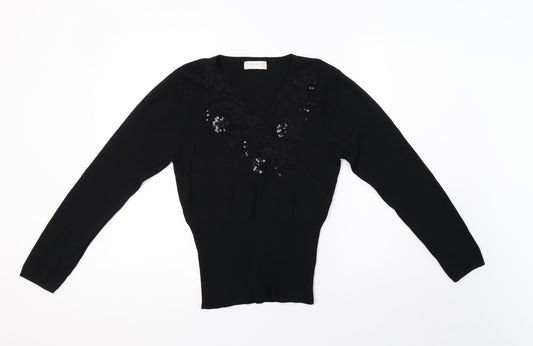 paramour Womens Black   Pullover Sweatshirt Size M