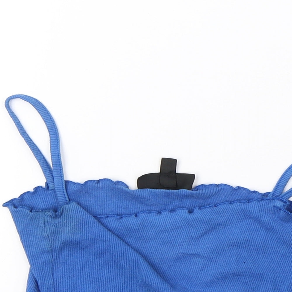 Topshop Womens Blue   Cropped Tank Size 8