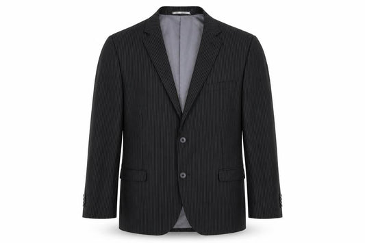 George Mens Black Striped  Jacket Blazer Size 42