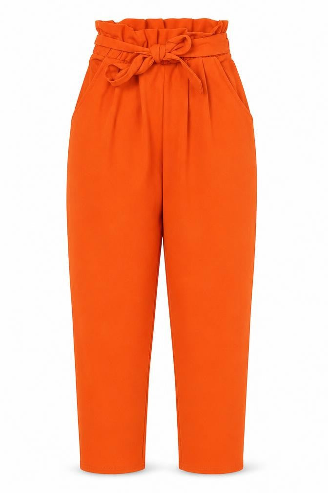 Stylewise Womens Orange   Trousers  Size S L27 in