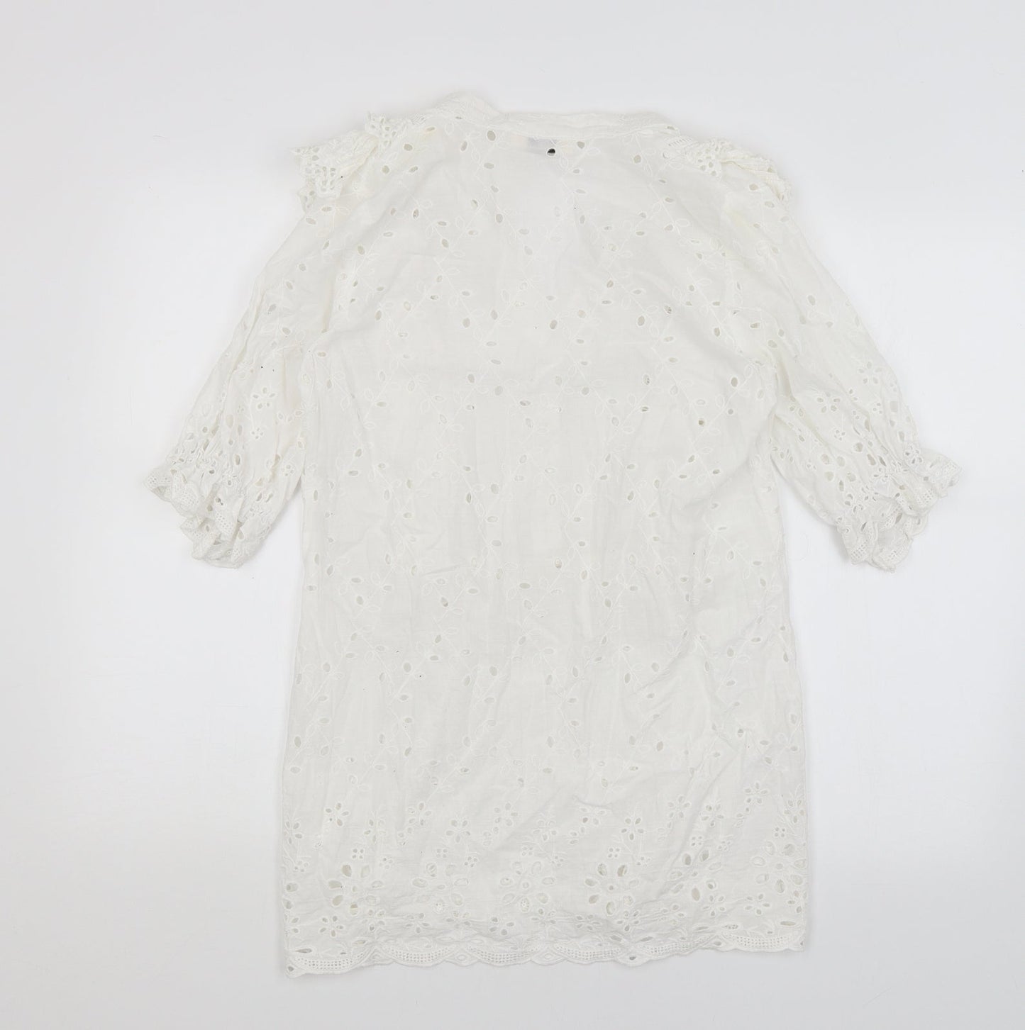 Mochy Womens White   Basic Blouse Size S