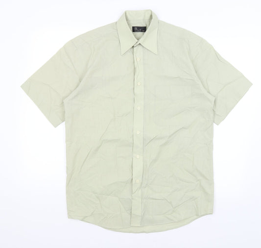 BHS Mens Green    Button-Up Size 14.5