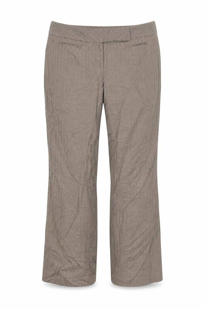 F&F Womens Brown Striped  Trousers  Size 14 L28 in