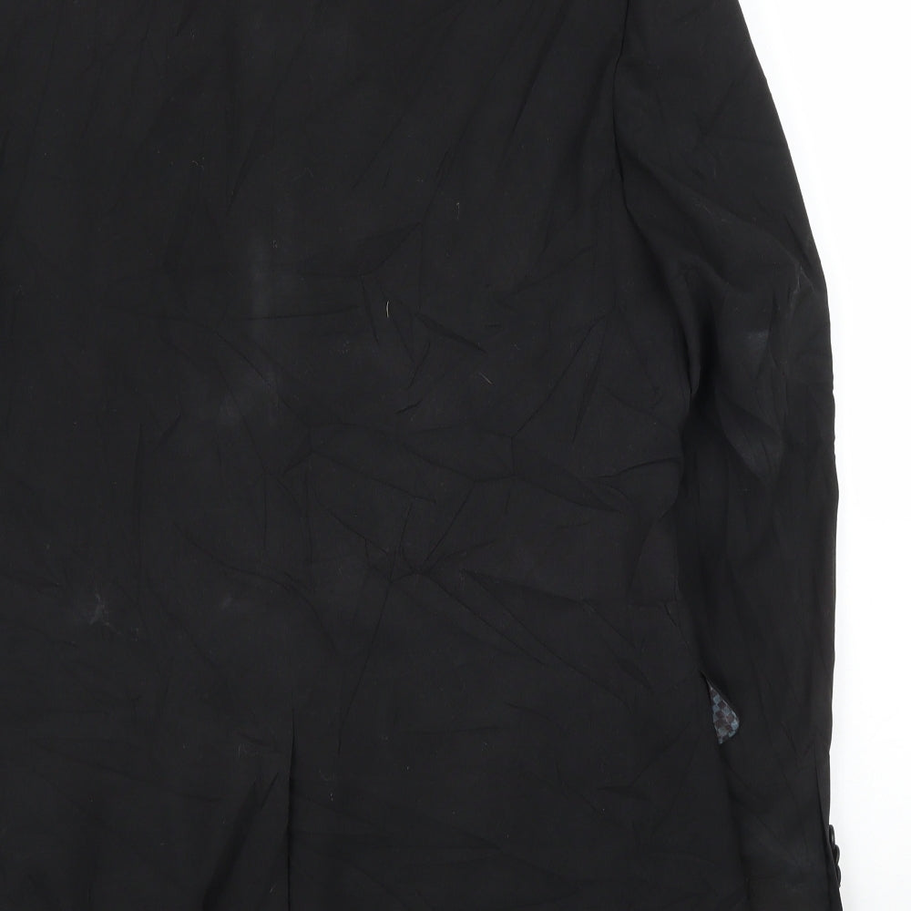 Henley & Knight Mens Black   Jacket Suit Jacket Size 40