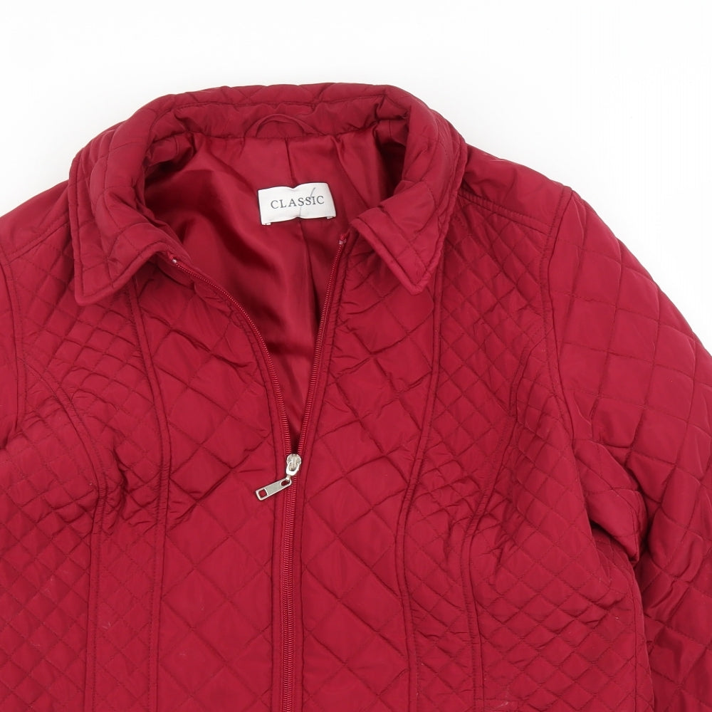 Marks & Spencer Womens Purple   Quilted Coat Size 14