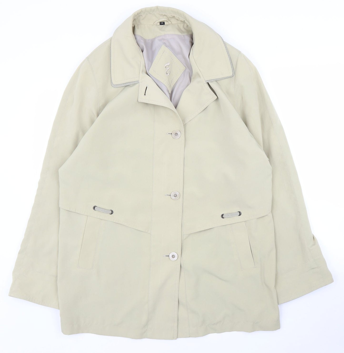 Preworn Womens Beige   Parka Coat Size 14