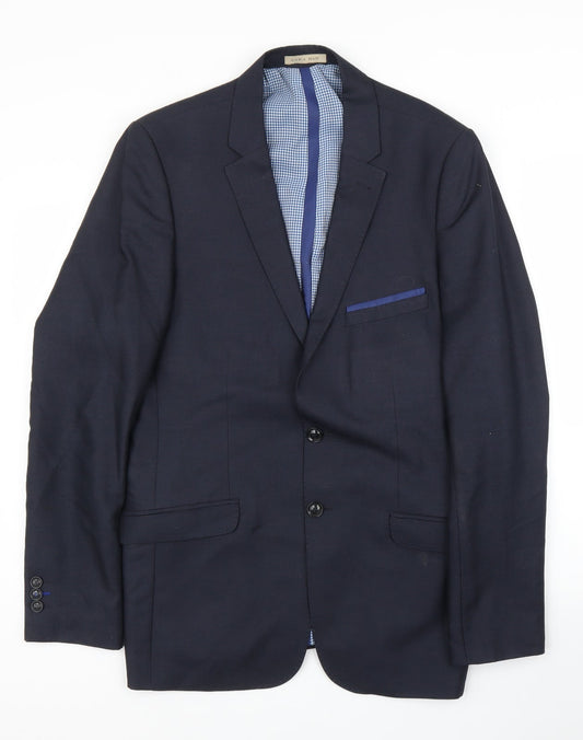 Zara Mens Blue   Jacket Suit Jacket Size 38