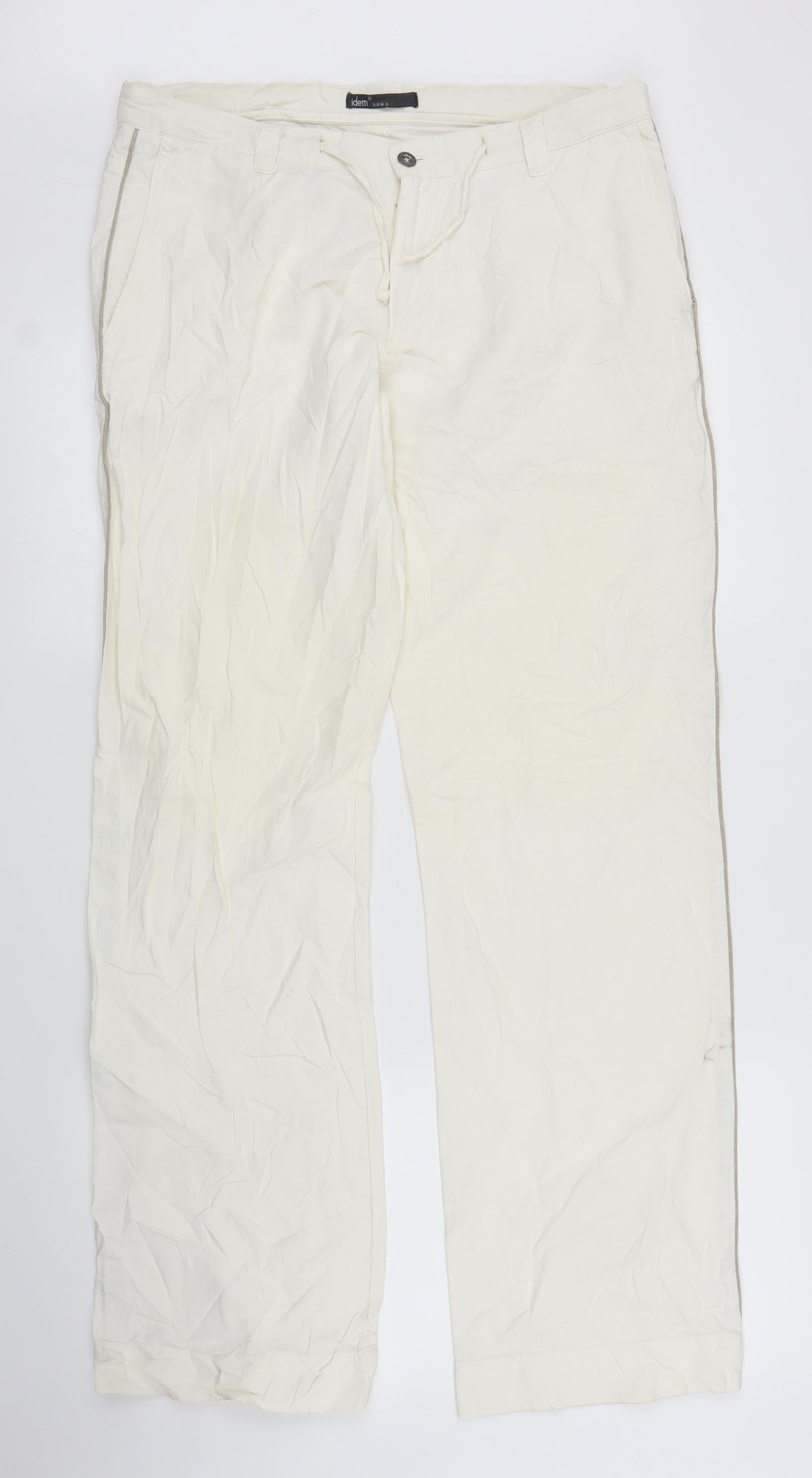 Idem Womens White   Trousers  Size 32 in L32 in