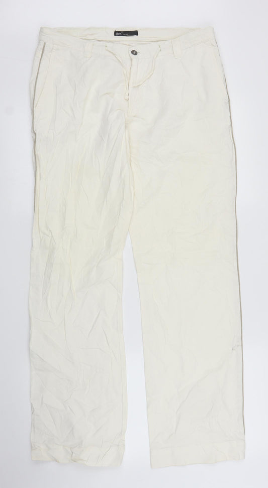 Idem Womens White   Trousers  Size 32 in L32 in