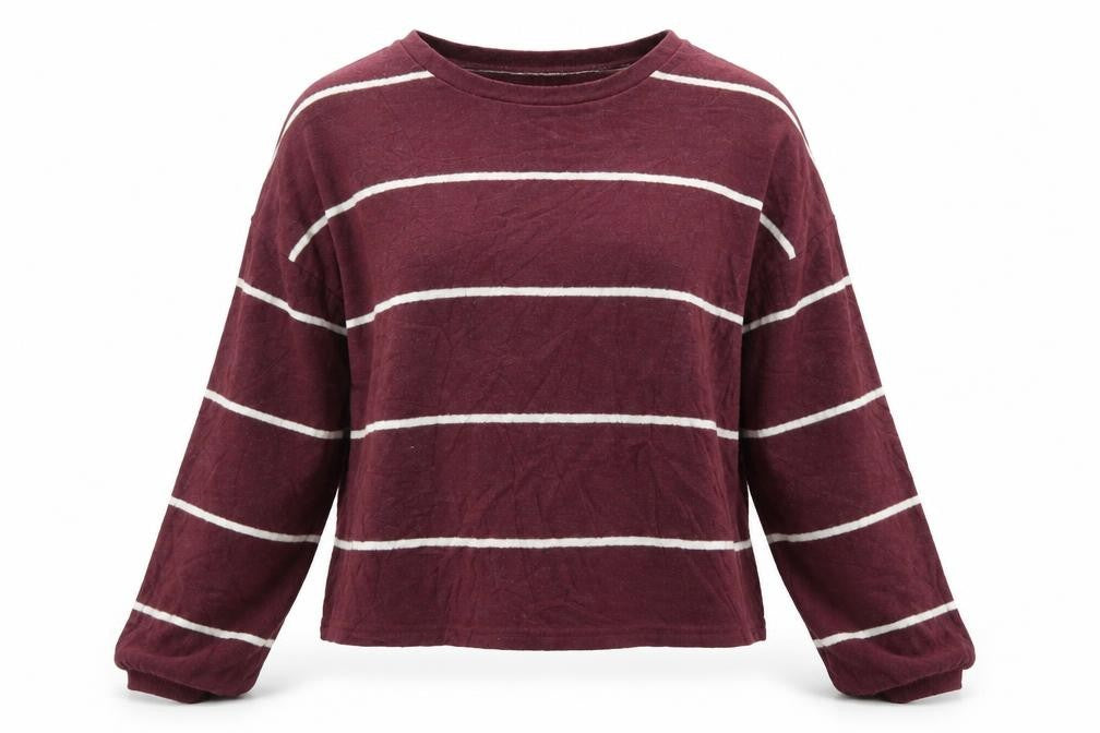 New Look Womens Purple Striped  Pullover Jumper Size M