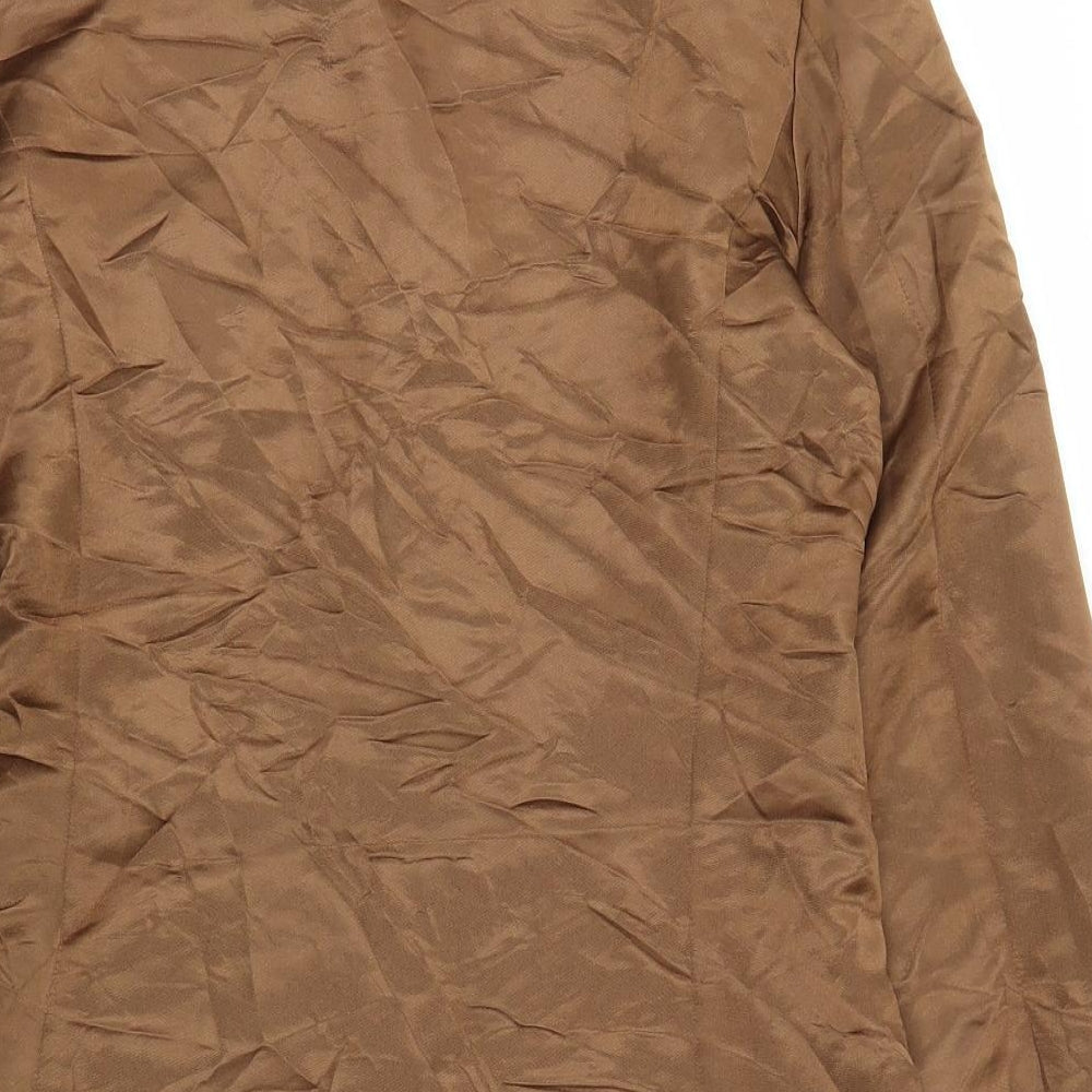 Simple Chic Womens Brown   Tunic Blouse Size 14