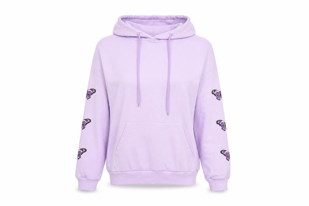 ROMWE Womens Purple   Pullover Hoodie Size 8