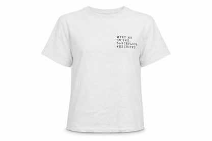NJSCREENPRINTS Womens White   Basic T-Shirt Size 12