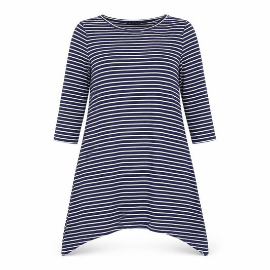 Atmosphere Womens Blue Striped  A-Line  Size 8