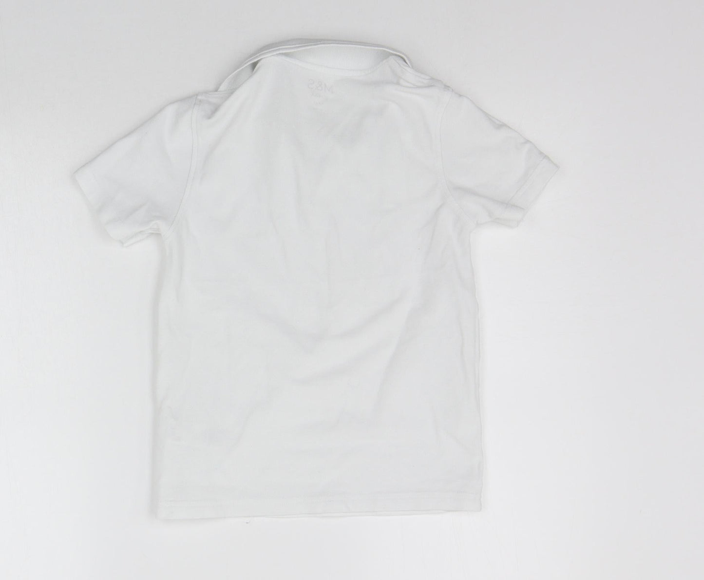 Marks and Spencer Girls White   Basic Polo Size 7-8 Years