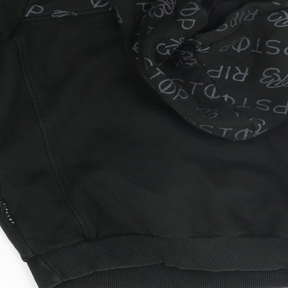Ribstop Boys Black   Pullover Hoodie Size L