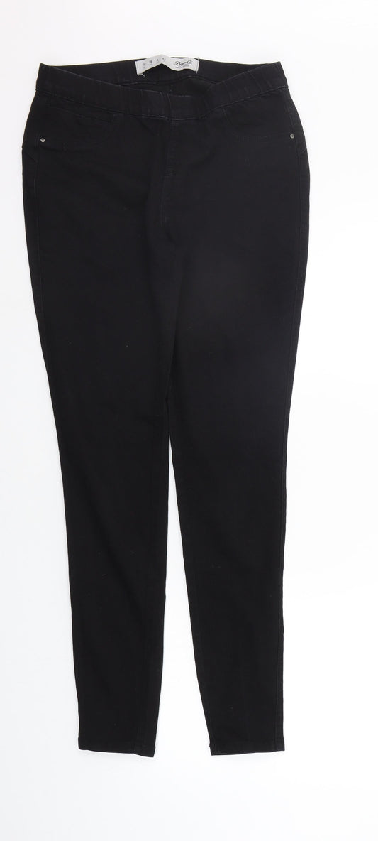 deniem co Womens Black   Jegging Trousers Size 10 L28 in